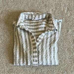 Striped Button-Up Shirt